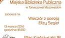 Ilustracja do artykułu: Miejska Biblioteka Publiczna zaprasza na spotkanie z Elizą Segiet