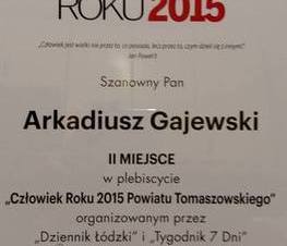 Zdjęcie z galerii: 	Plebiscyt 'Człowiek Roku 2015'- rozstrzygnięty 
