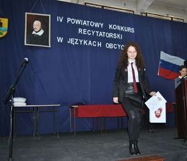 Zdjęcie z galerii: IV Powiatowy Konkurs Recytatorski w Językach Obcych