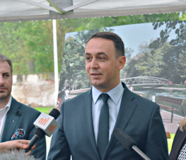 Zdjęcie z galerii: Konferencja prasowa, dotyczącą otrzymanej dotacji na rewitalizację parku oraz ,,Starej Budowlanki'