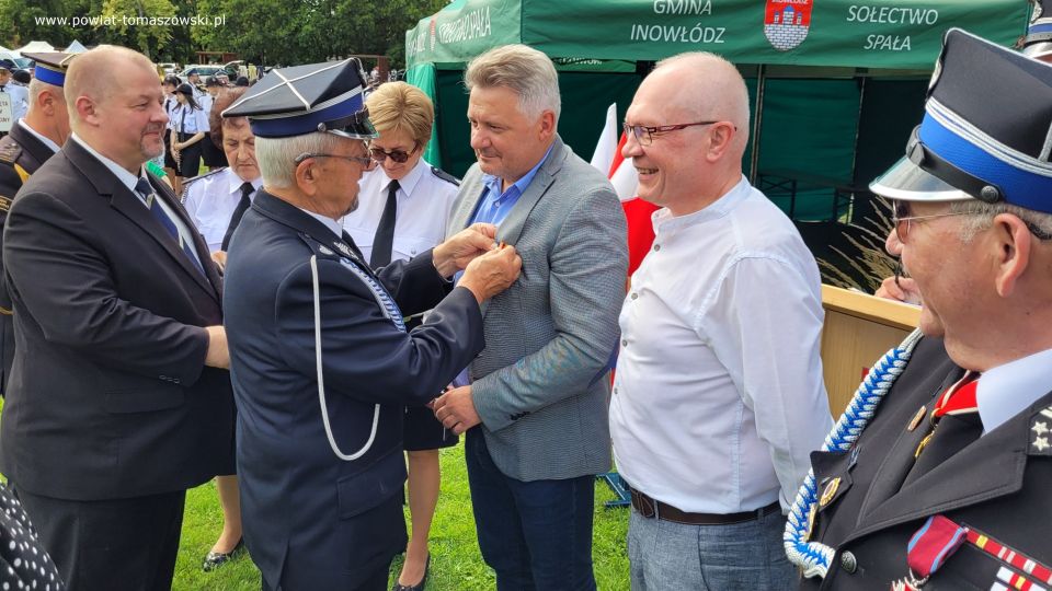 Na zdjęciu: uczestnicy Koncertu Strażackich Orkiestr Dętych, który odbył się w Spale w niedzielę, 3 lipca 2022 roku, 