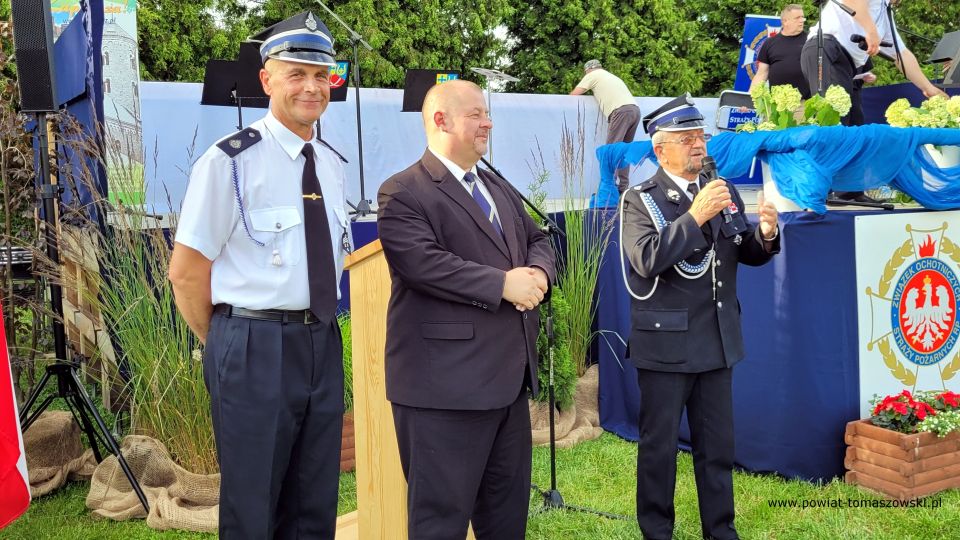 Na zdjęciu: uczestnicy Koncertu Strażackich Orkiestr Dętych, który odbył się w Spale w niedzielę, 3 lipca 2022 roku, 