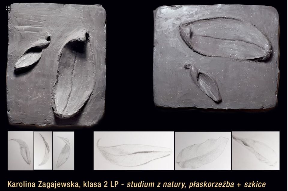 Rzeźba w wykonaniu uczniów klasy II Liceum Plastycznego