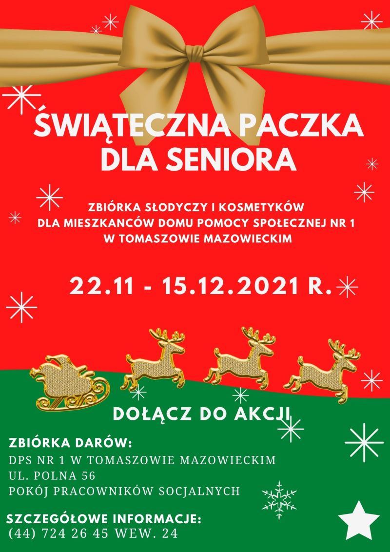 Na zdjęciu: plakat akcji „Świąteczna paczka dla Seniora”