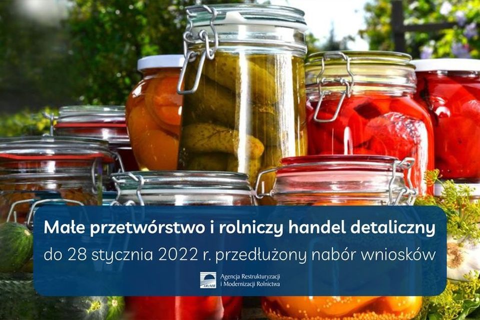 Na zdjęciu: ulotka informująca o wydłużonym do 28 stycznia 2022 terminie przyjmowania przez Agencję Restrukturyzacji i Modernizacji Rolnictwa wniosków o „Wsparcie inwestycji w przetwarzanie produktów rolnych, obrót nimi lub ich rozwój” w ramach tzw. małego przetwórstwa lub rolniczego handlu detalicznego (RHD) Na zdjęciu: ulotka informująca o wydłużonym do 28 stycznia 2022 terminie przyjmowania przez Agencję Restrukturyzacji i Modernizacji Rolnictwa wniosków o „Wsparcie inwestycji w przetwarzanie produktów rolnych, obrót nimi lub ich rozwój” w ramach tzw. małego przetwórstwa lub rolniczego handlu detalicznego (RHD)