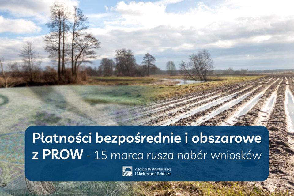 Na zdjęciu: ulotka ARiMR informująca o możliwości składania wniosków od 15 marca 2022 roku na dopłaty bezpośrednie i obszarowe z PROW za 2022 rok Na zdjęciu: ulotka ARiMR informująca o możliwości składania wniosków od 15 marca 2022 roku na dopłaty bezpośrednie i obszarowe z PROW za 2022 rok