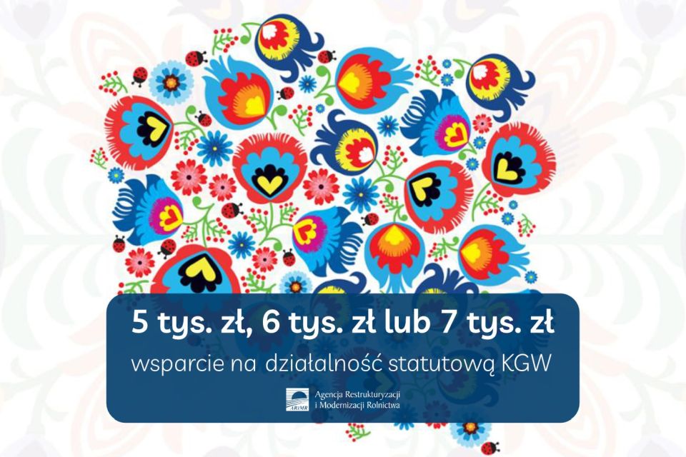 Na zdjęciu: ulotka ARiMR informująca o wsparciu na działalność statutową kół gospodyń wiejskich Na zdjęciu: ulotka ARiMR informująca o wsparciu na działalność statutową kół gospodyń wiejskich