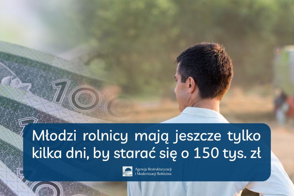 Na zdjęciu: ulotka informująca o tym, że młodzi rolnicy mają jeszcze tylko kilka dni, by starać się o 150 tys. zł Na zdjęciu: ulotka informująca o tym, że młodzi rolnicy mają jeszcze tylko kilka dni, by starać się o 150 tys. zł