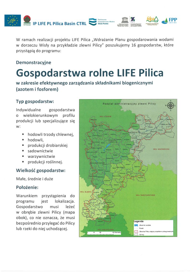 LIFE Pilica poszukuje gospodarstw, które przystąpią do programu LIFE Pilica poszukuje gospodarstw, które przystąpią do programu