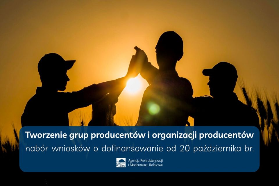 Na zdjęciu: ulotka ARiMR dotycząca projektu „Tworzenie grup producentów i organizacji producentów”, nabór wniosków na dofinansowanie „Tworzenie grup producentów i organizacji producentów” od 20 października 2021 roku