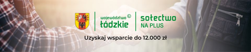 Na zdjęciu: ulotka „Infrastruktura sołecka na plus” – nowego programu Samorządu Województwa Łódzkiego