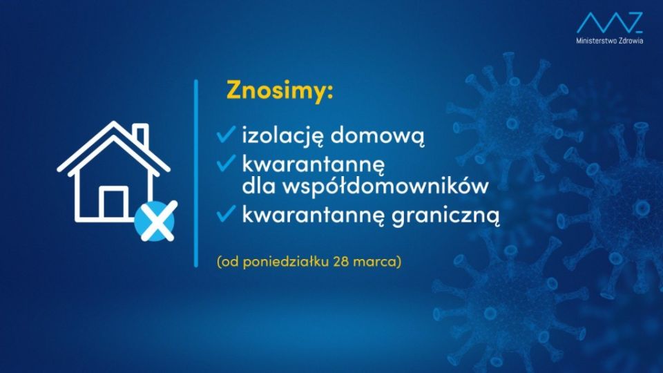 Na zdjęciu; ulotka Ministerstwa Zdrowia informująca o zniesieniu obostrzeń związane z pandemią koronawirusa