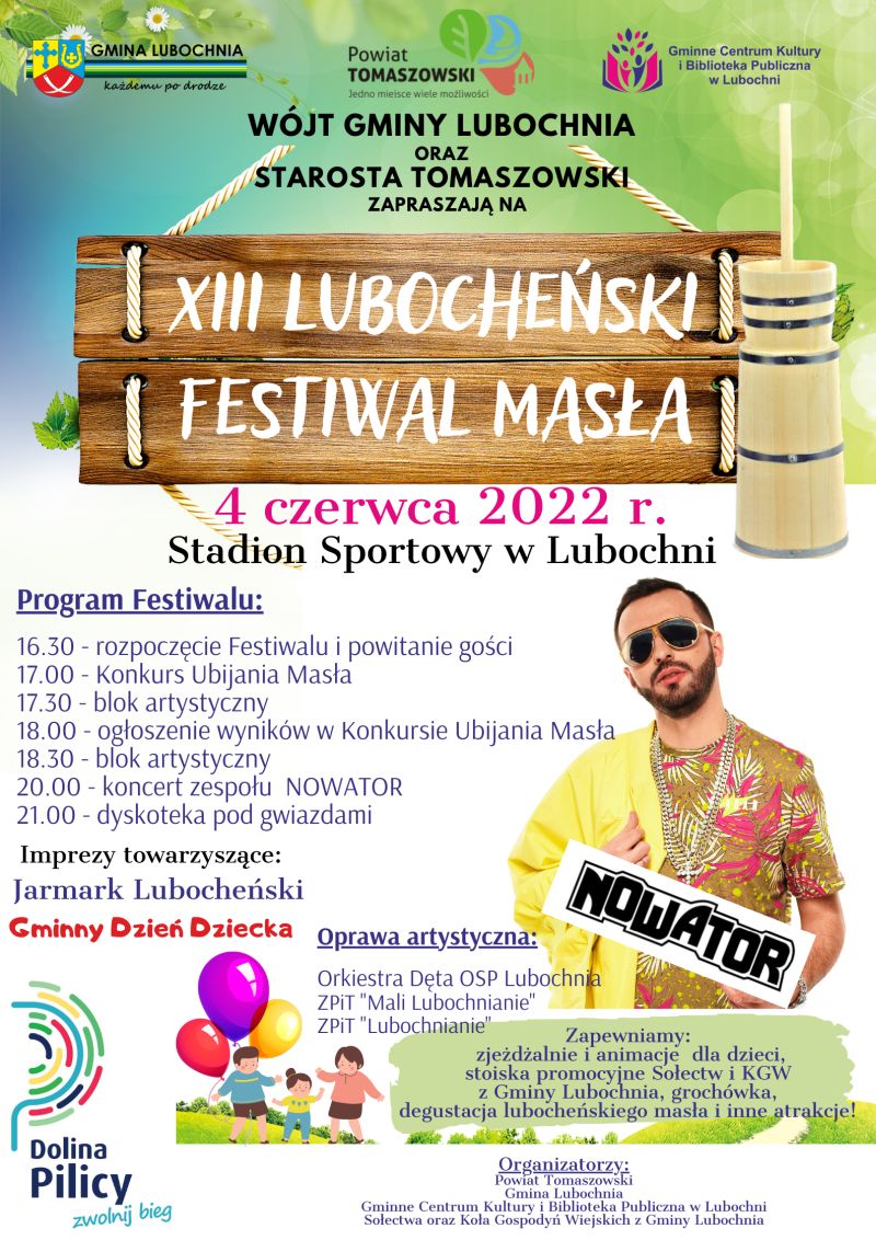 Na zdjęciu: plakat XIII Lubocheńskiego Festiwalu Masła
