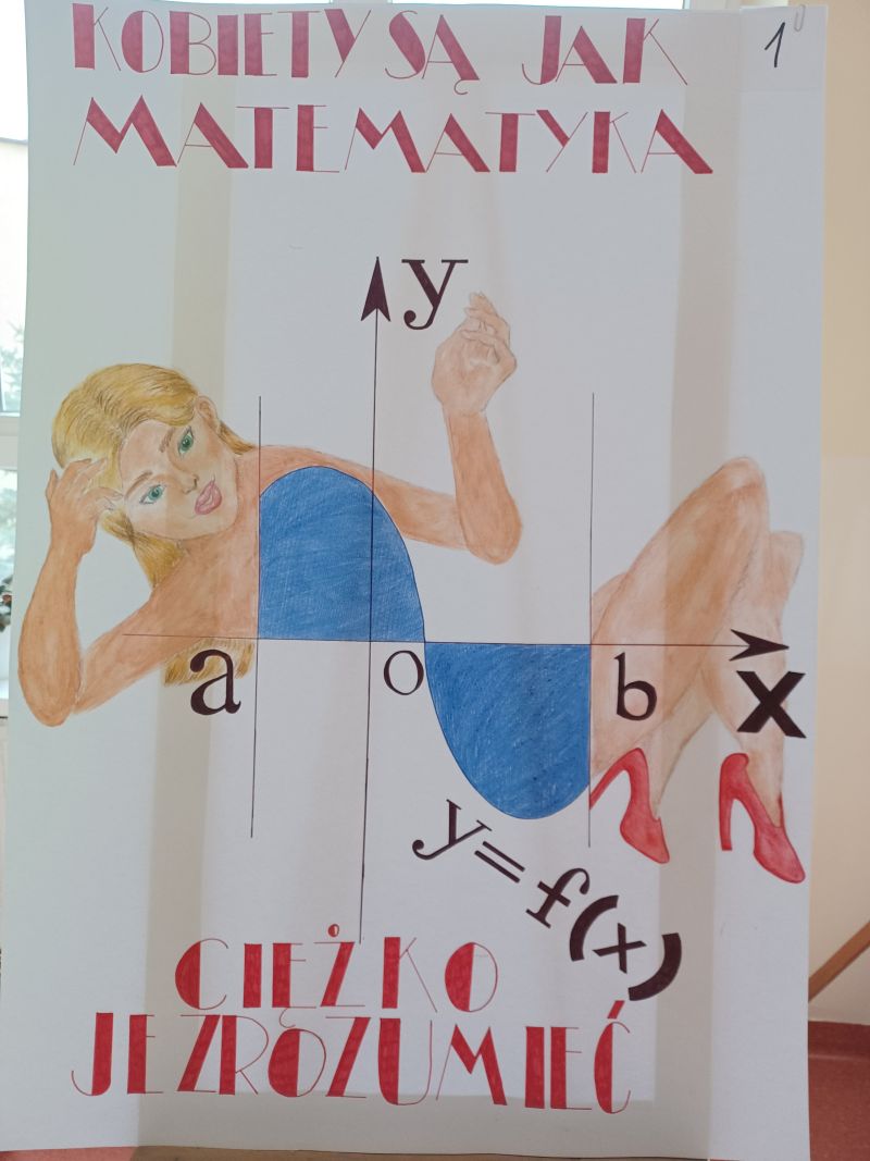 Zdjęcie ze Szkolnego Dnia Matematyki, jaki odbył się 14 marca 2022 roku  Zespole Szkół Ponadpodstawowych nr 8 w Tomaszowie Mazowieckim