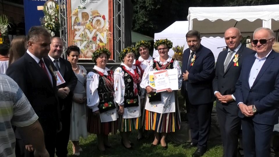 Na zdjęciu: uczestnicy Dożynek Województwa Łódzkiego, które odbyły się w niedzielę, 22 sierpnia 2021 roku w Rogowie, powiat brzeziński