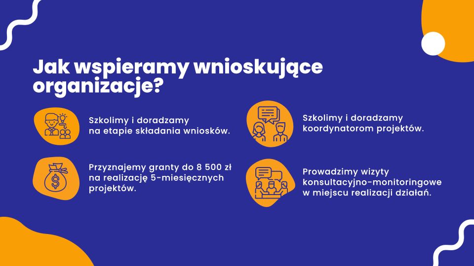 Na zdjęciu: plakat Programu  „Równać Szanse - Małe Granty”