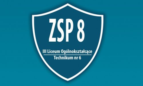 Na zdjęciu: logo Zespołu Szkół Ponadpodstawowych nr 8 w Tomaszowie Mazowieckim przy ulicy Nadrzecznej