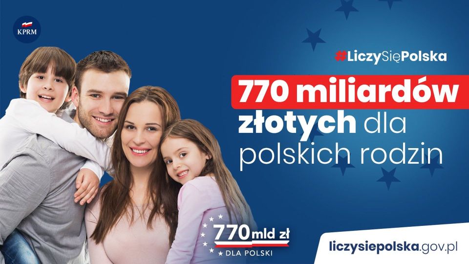 Na zdjęciu: plakat LiczySię Polska – 770 miliardów złotych dla polskich wsi, miast i miasteczek
