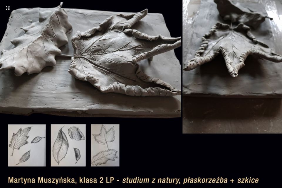 Rzeźba w wykonaniu uczniów klasy II Liceum Plastycznego
