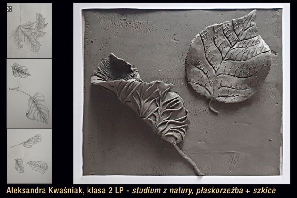 Rzeźba w wykonaniu uczniów klasy II Liceum Plastycznego