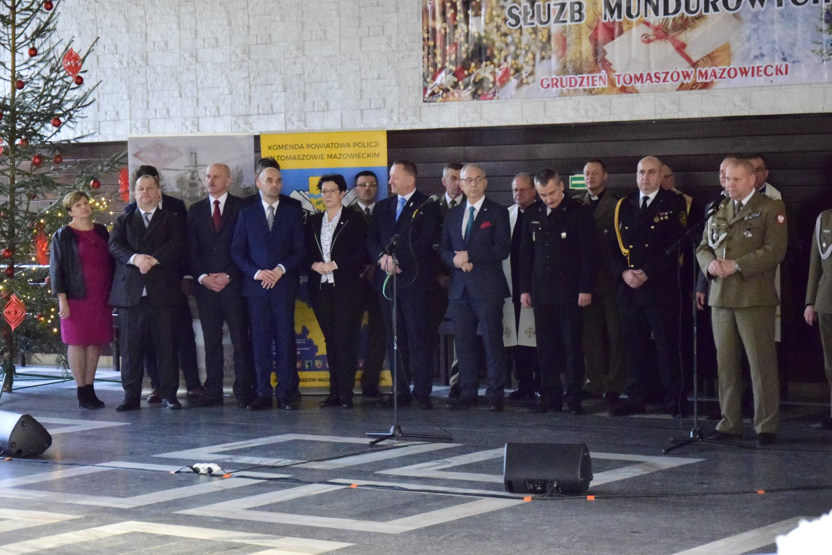 Spotkanie opłatkowe służb mundurowych Powiatu Tomaszowskiego