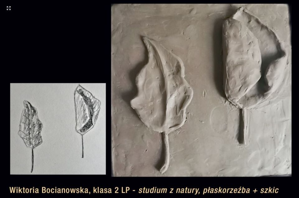 Rzeźba w wykonaniu uczniów klasy II Liceum Plastycznego