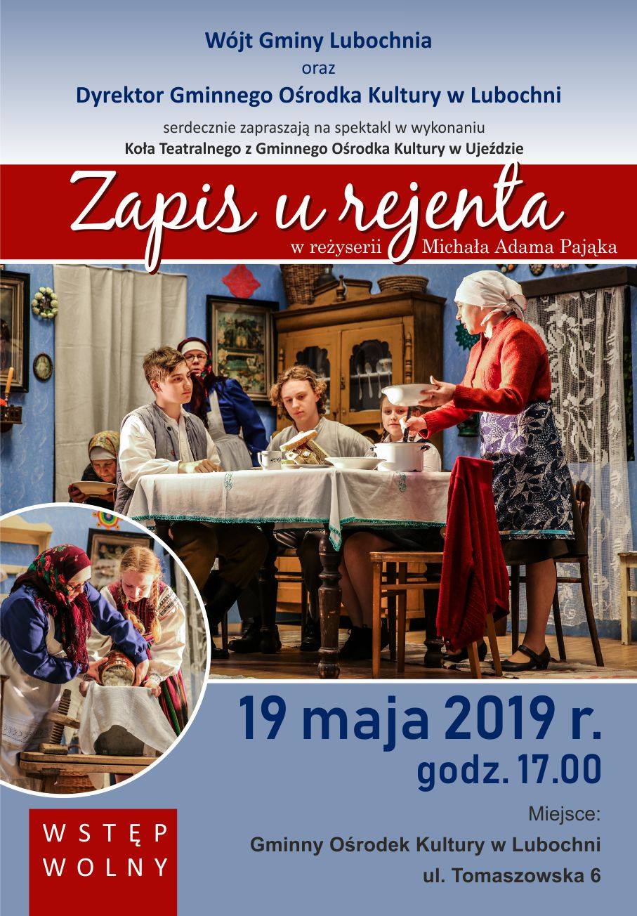 Spektakl "Zapis u Rejenta"
