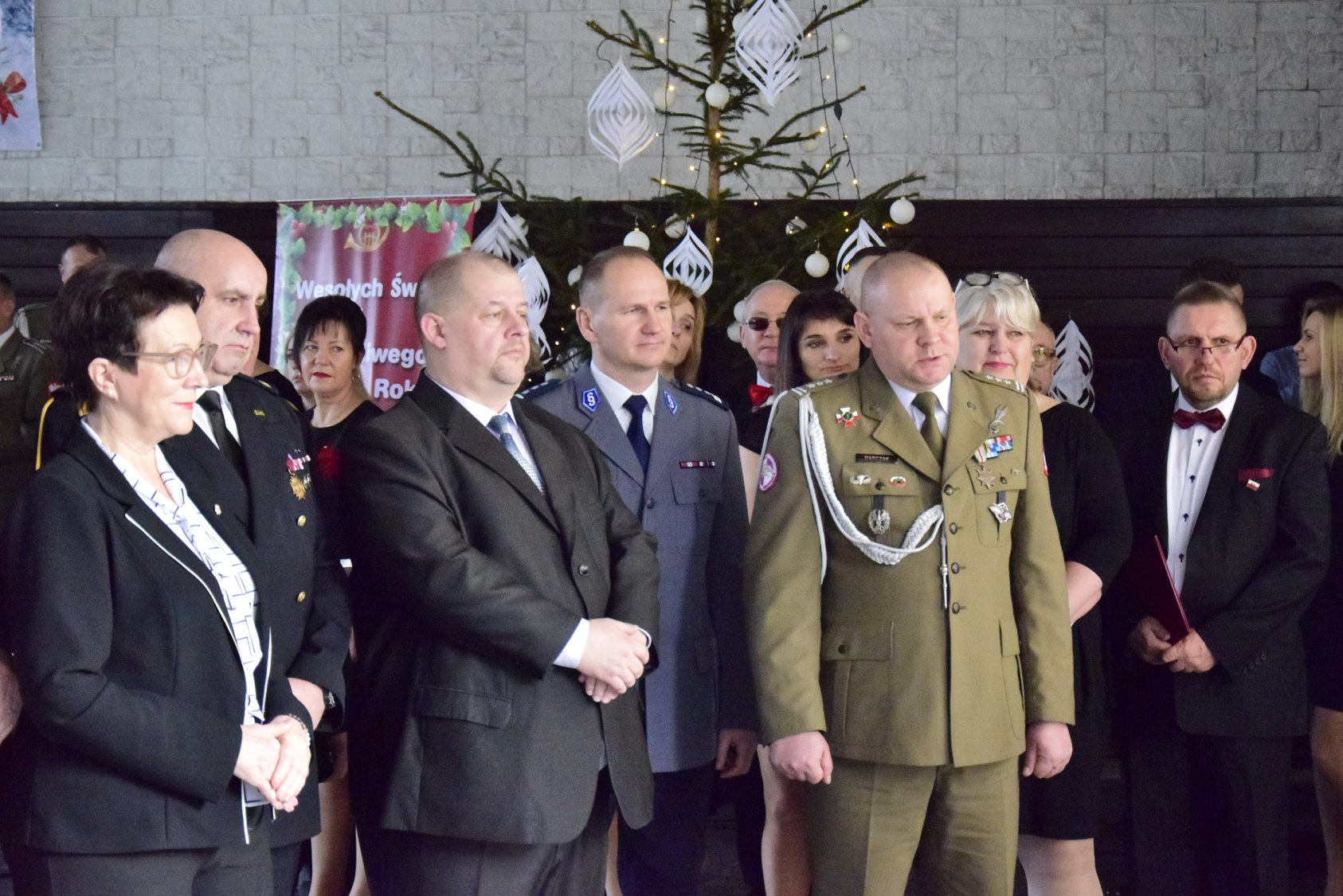 Spotkanie opłatkowe służb mundurowych Powiatu Tomaszowskiego
