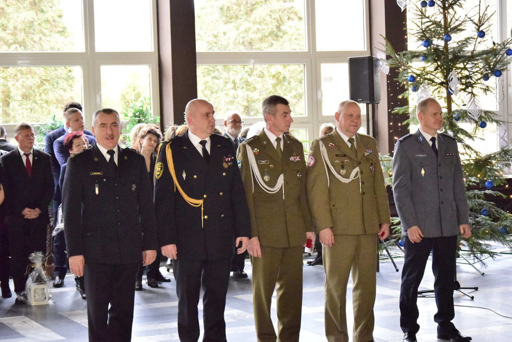 Spotkanie opłatkowe służb mundurowych Powiatu Tomaszowskiego
