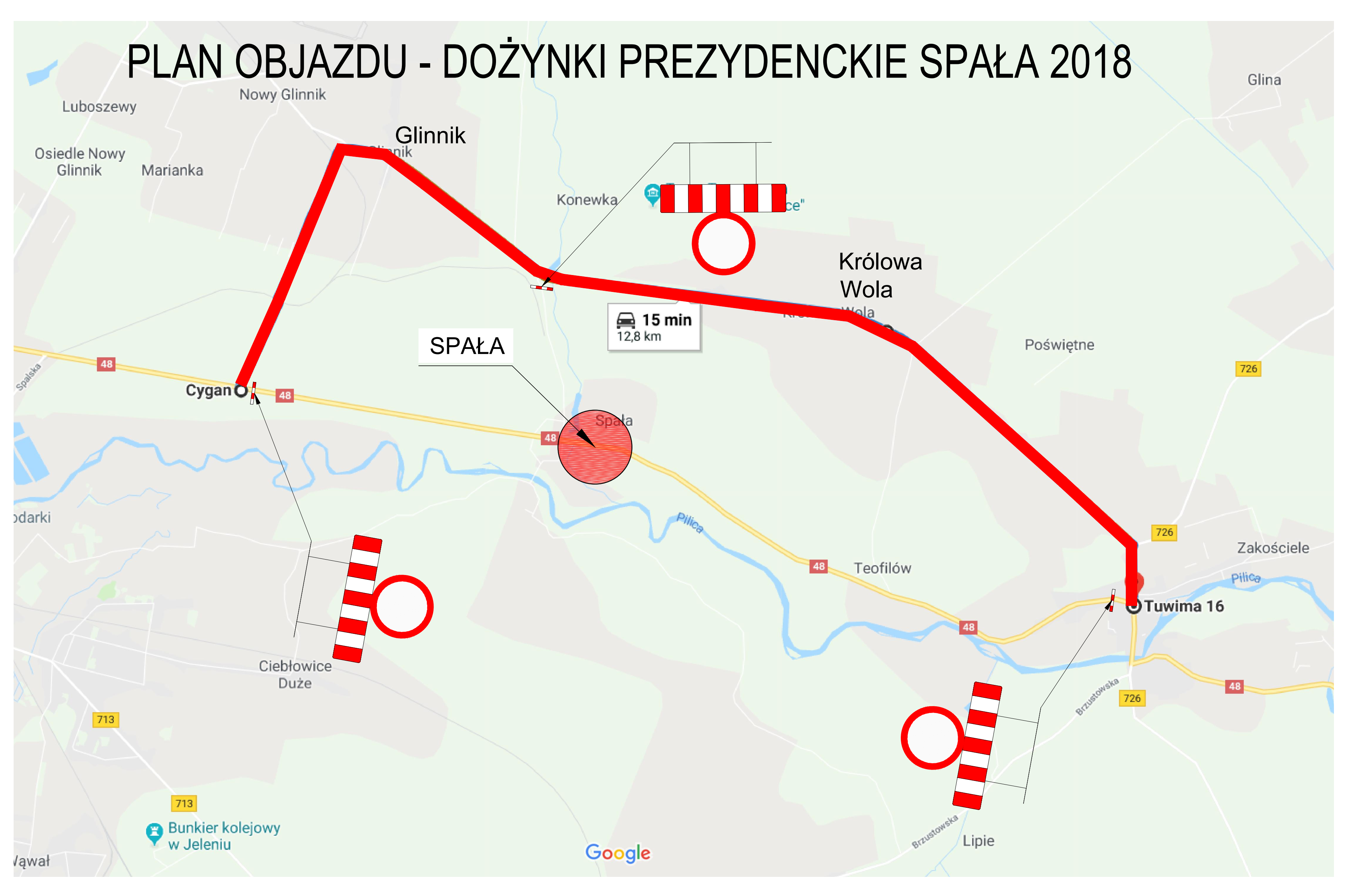 Plan objazdu