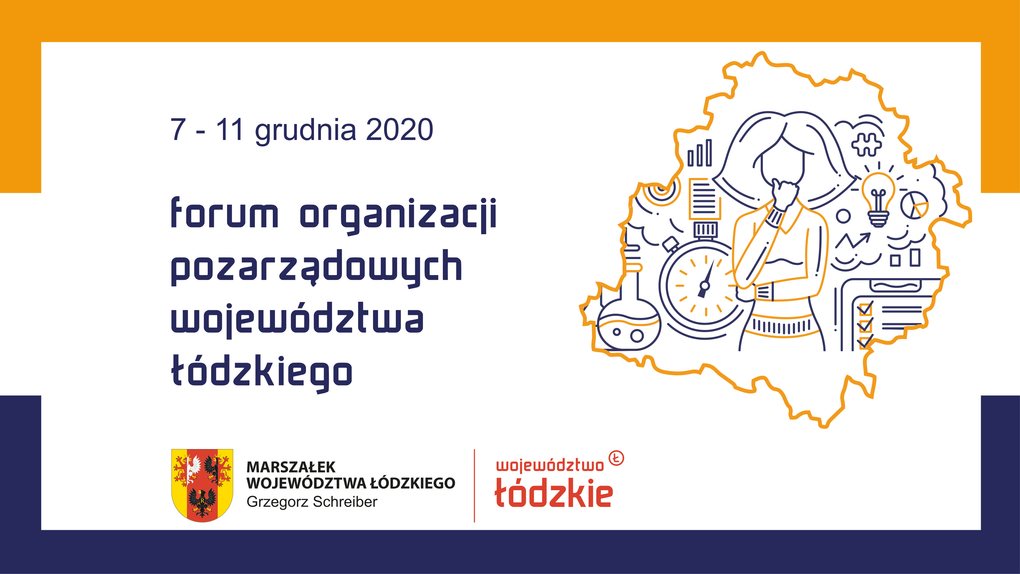 Plakat zapowiadający Forum organizacji pozarządowych