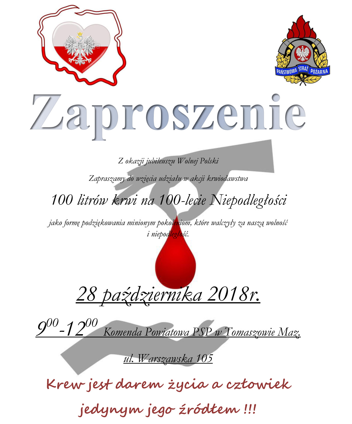 100 litrów krwi na 100-lecie Niepodległości