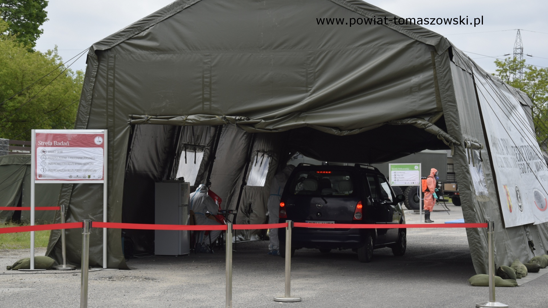 Ruszył mobilny punkt „drive thru” pobrań testów na obecność koronawirusa