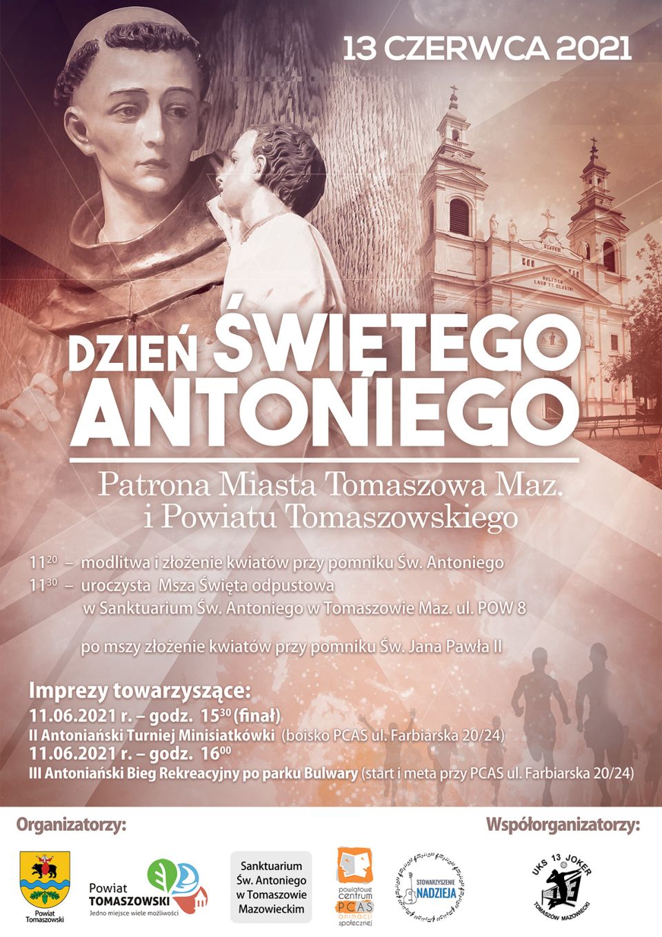 Na zdjęciu: plakat obchodów Dnia Świętego Antoniego 2021