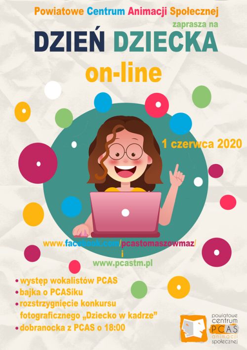 Dzień Dziecka on-line z Powiatowym Centrum Animacji Społecznej