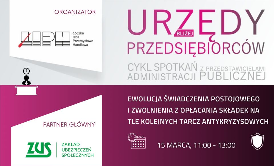 ZUS i ŁIPH zapraszają na webinarium dla przedsiębiorców