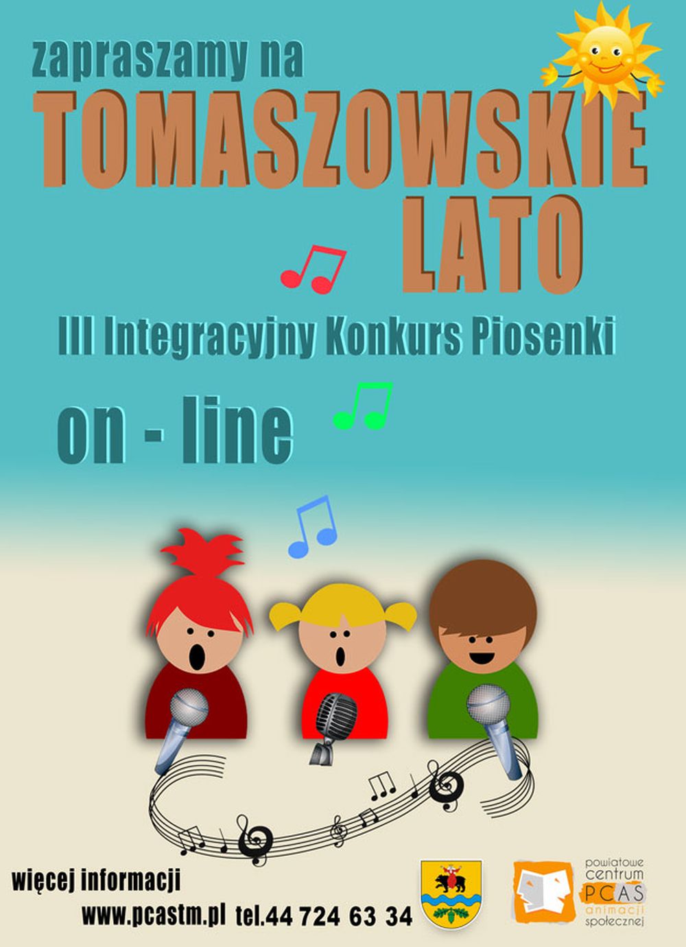 Powiatowe Centrum Animacji Społecznej zaprasza do udziału w III Integracyjnym Konkursie Piosenki „Tomaszowskie Lato 2020”