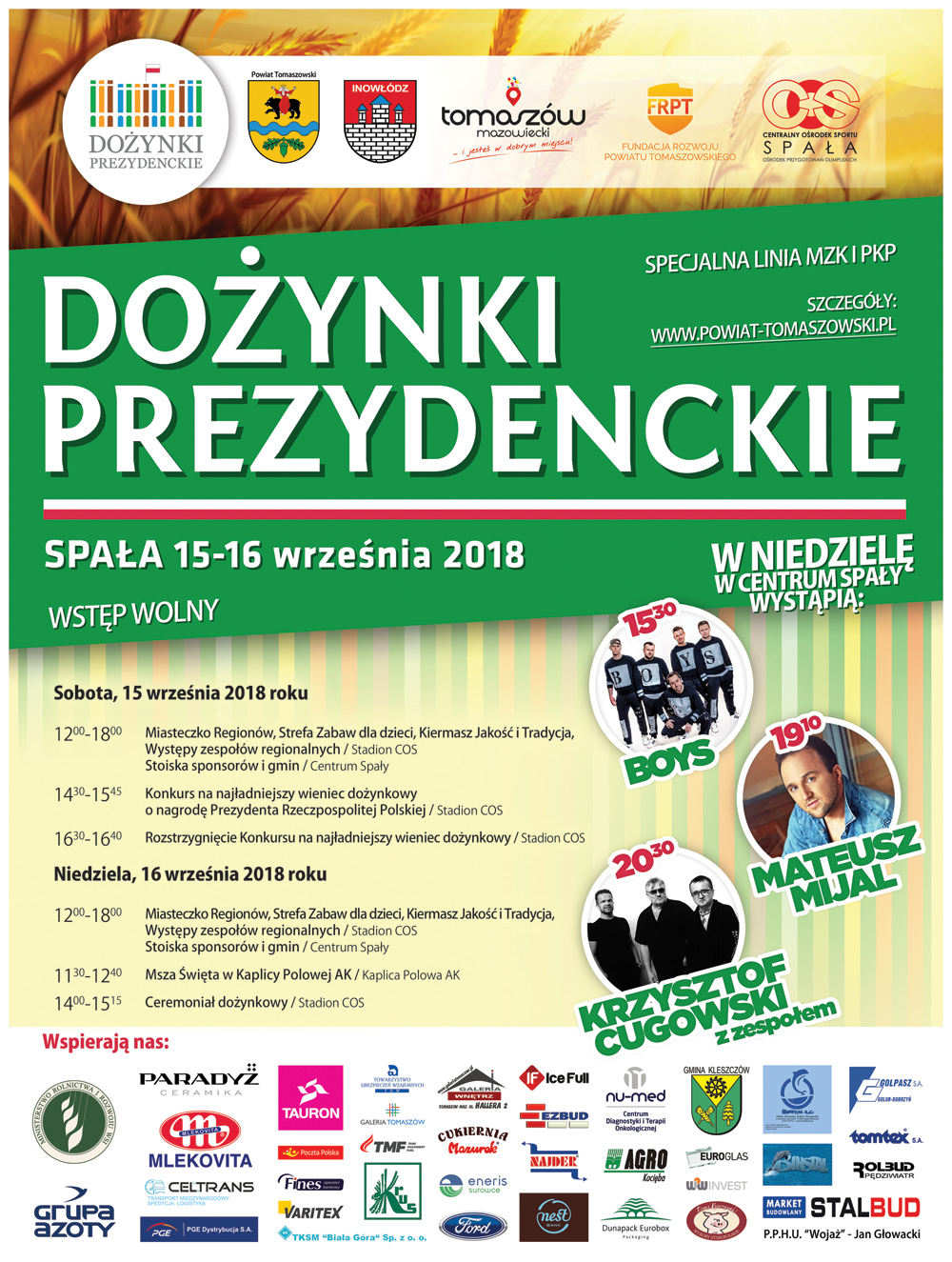 Plakat Dożynek Prezydenckich 2018