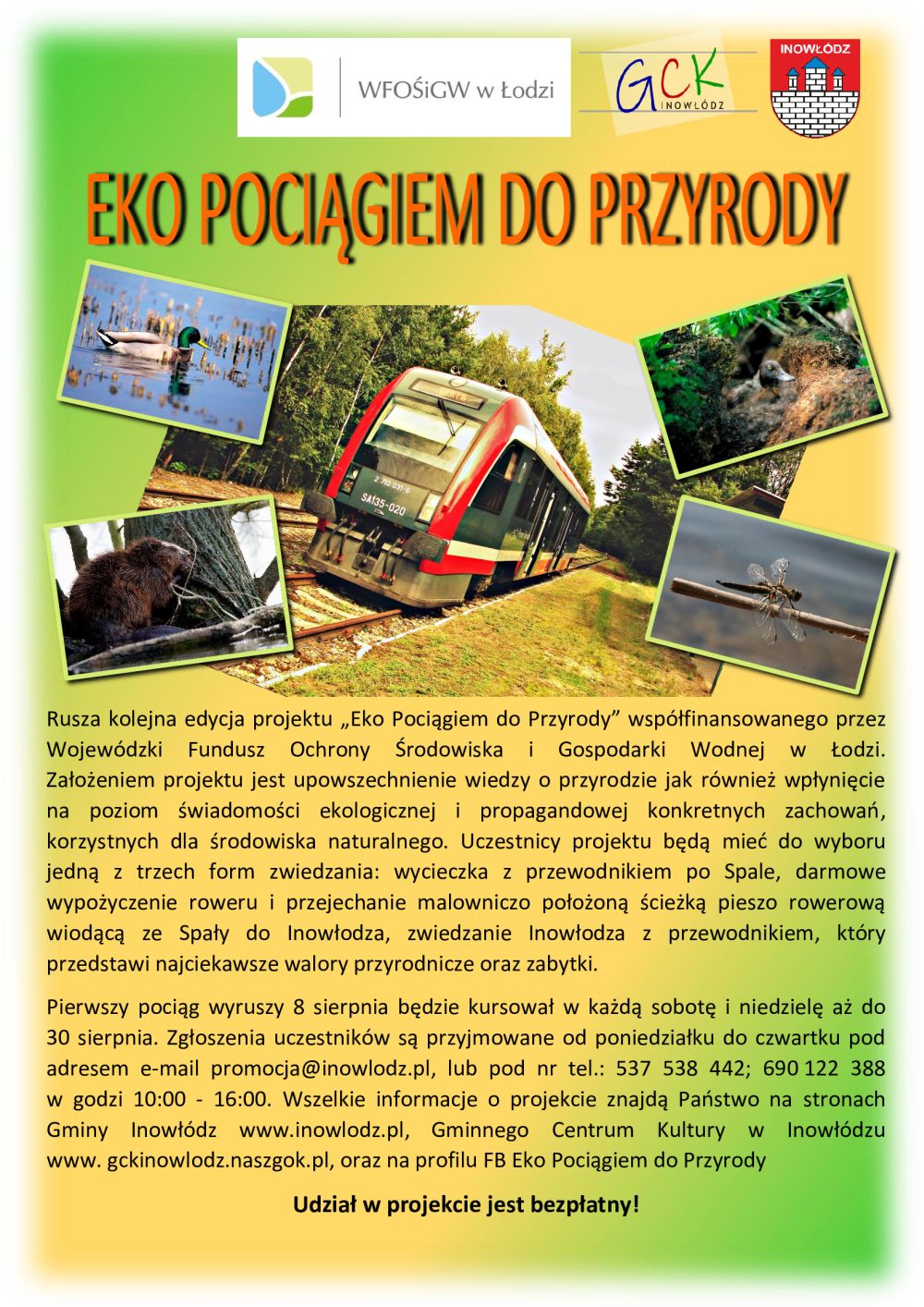 "Eko Pociągiem do Przyrody" – wakacyjne wyjazdy pociągiem do Spały