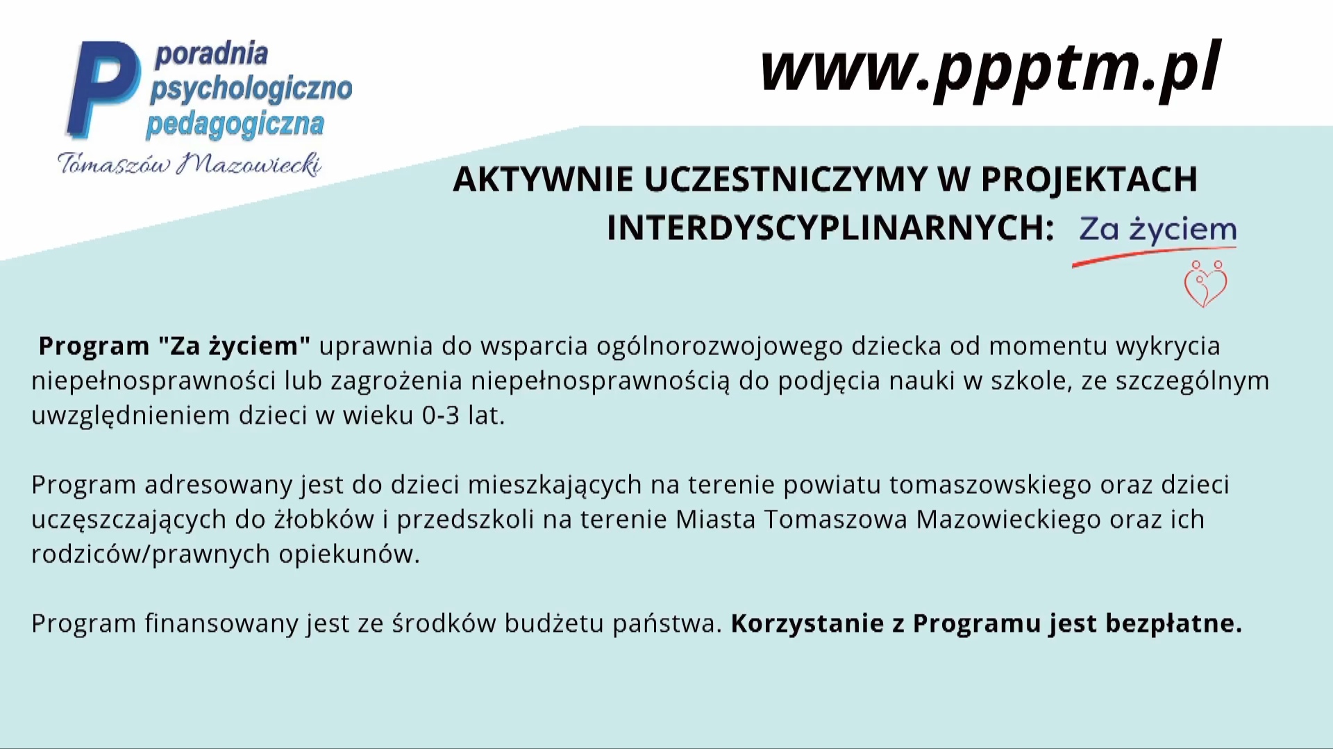 Poradnia Psychologiczno-Pedagogiczna zaprasza w roku szkolnym 2020/2021