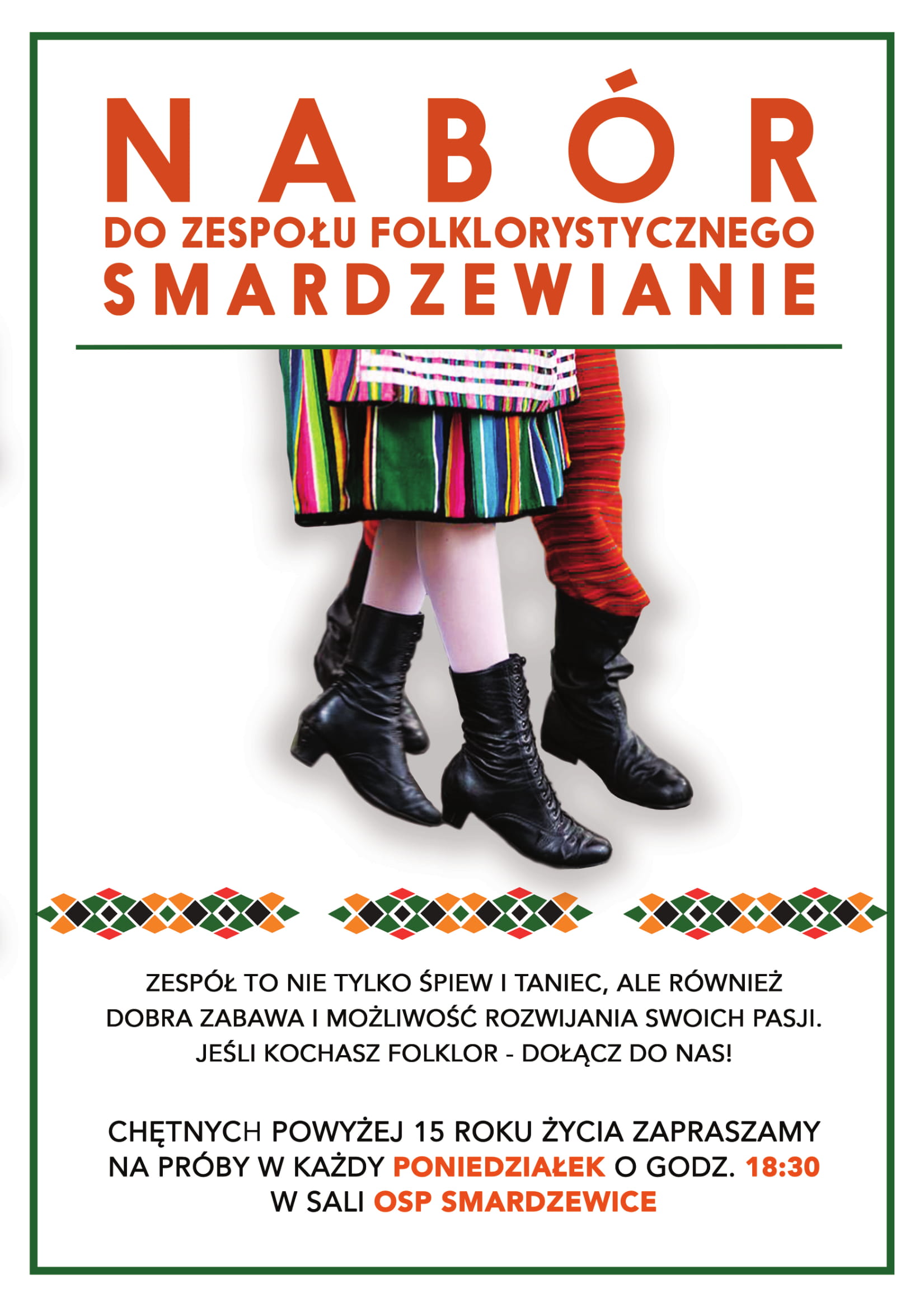 Nabór do Dziecięcego Zespołu Pieśni i Tańca "MALI SMARDZEWIANIE" Nabór do Dziecięcego Zespołu Pieśni i Tańca "MALI SMARDZEWIANIE"