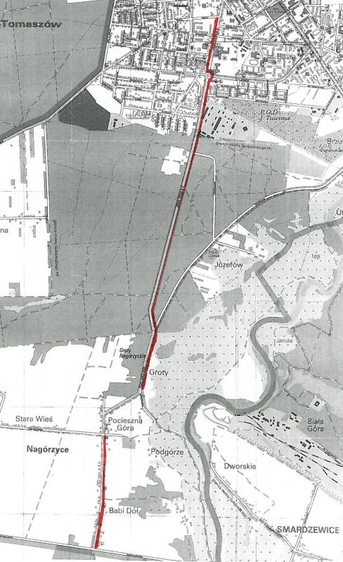 Ścieżka rowerowa w ciągu ulic: Jana Pawła II, Pod Grotami, Nagórzyckiej - 5,1 km
