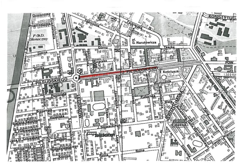 Ścieżka rowerowa na ul. Marszałka J. Piłsudskiego - 0,5 km