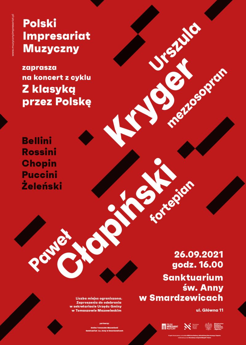 Na zdjęciu: plakat zapraszający na koncert z cyklu "Z klasyką przez Polskę", który odbędzie się w Sanktuarium św. Anny w Smardzewicach 26 września 2021 roku o godz.16.00. Na zdjęciu: plakat zapraszający na koncert z cyklu "Z klasyką przez Polskę", który odbędzie się w Sanktuarium św. Anny w Smardzewicach 26 września 2021 roku o godz.16.00.