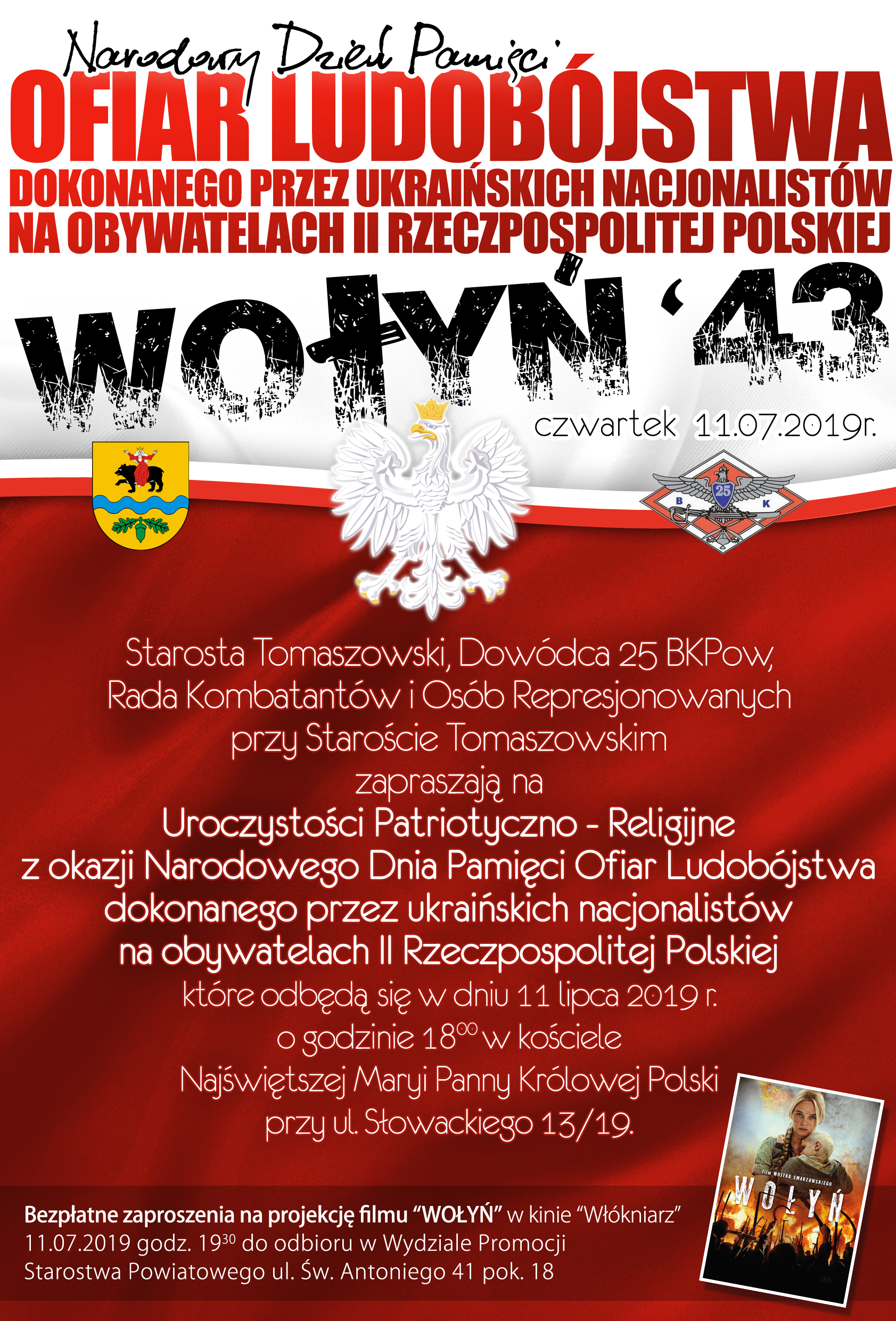 Uroczystości patriotyczno-religijne z okazji Narodowego Dnia Pamięci Ofiar Ludobójstwa Uroczystości patriotyczno-religijne z okazji Narodowego Dnia Pamięci Ofiar Ludobójstwa
