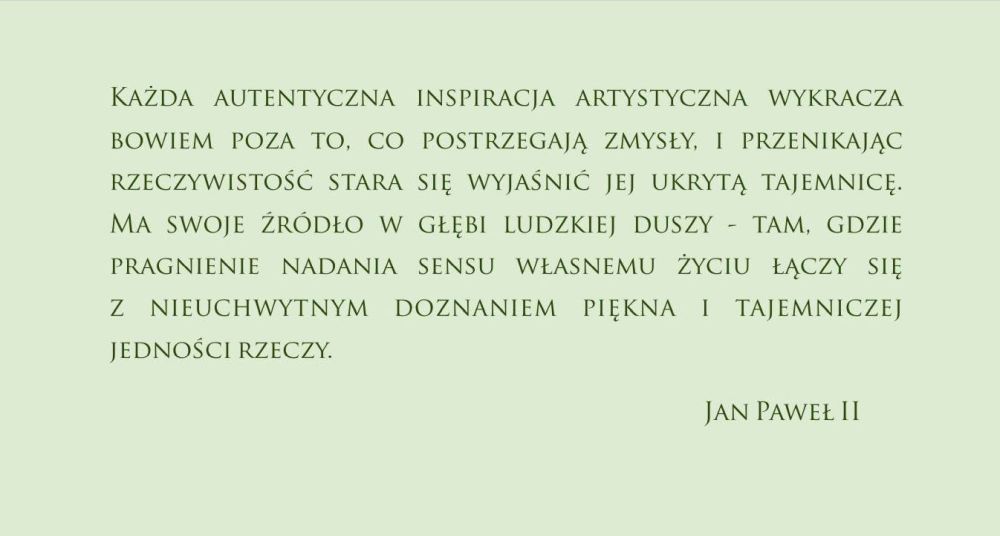 Wystawa on-line rysunku i malarstwa uczniów Liceum Plastycznego w Tomaszowie Mazowieckim inspirowana cytatem Jana Pawła II z Listu do Artystów cz. 1