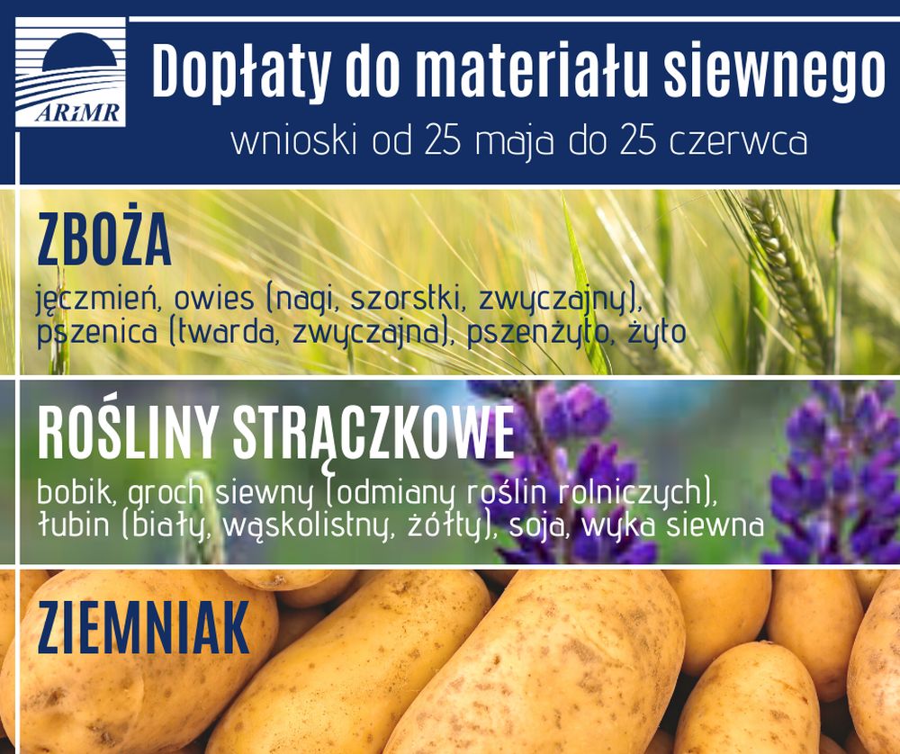 ARiMR: Materiał siewny 2020 – ruszył nabór wniosków