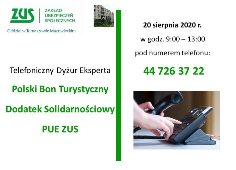 Dyżur telefoniczny ekspertów ZUS w czwartek